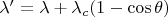 $\lambda'=\lambda+\lambda_c(1-\cos\theta)$