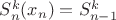 $S_n^k(x_n) = S_{n-1}^k$
