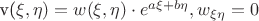 v(\xi,\eta)=w(\xi,\eta)\cdot e^{a\xi+b\eta}, w_{\xi\eta}=0$
