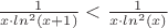 $\frac{1}{x \cdot  ln^2(x + 1)} < \frac{1}{x \cdot ln^2 (x)}$