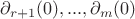 $\partial_{r+1}(0),...,\partial_m(0)$