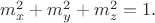 $m_x^2+m_y^2+m_z^2=1.$