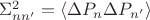 $\Sigma_{nn'}^2=\langle \Delta P_n\Delta P_{n'}\rangle$