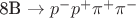 8B \to p^-p^+\pi^+\pi^-