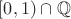 $[0,1) \cap \mathbb Q$