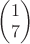 $\begin{pmatrix} 1  \\  7 \end{pmatrix}$
