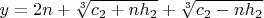 $y=2n+\sqrt[3]{c_{2}+nh_{2}}+\sqrt[3]{c_{2}-nh_{2}} \qquad$
