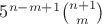 $5^{n-m+1}\binom{n+1}{m}$