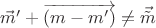 $\vec m' + \overrightarrow{(m-m')} \not= \vec{\tilde m}$