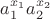 $a_1^{x_1} a_2^{x_2}$