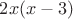 $2x(x-3)$