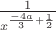 $\frac {1}{x^{\frac {-4a}{3}+\frac{1}{2}}}$