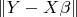 $ \|Y-X\beta\|$