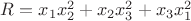 $R=x_1x_2^2+x_2x_3^2+x_3x_1^2$