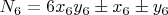 $N_6=6x_6y_6&plusmn;x_6&plusmn;y_6$