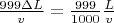 $\frac{999\Delta L}{v} = \frac{999}{1000}\frac{L}{v} $