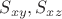 $S_{xy}, S_{xz}$
