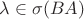 $\lambda\in\sigma(BA)$