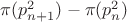 $\pi(p_{n+1}^2) - \pi(p_n^2)$