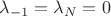 $\lambda_{-1} = \lambda_N = 0$