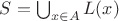 $S = \bigcup_{x\in A}L(x)$