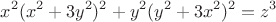 $$x^2(x^2+3y^2)^2+y^2(y^2+3x^2)^2=z^3$$