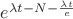 $e^{\lambda t - N - \frac {\lambda t} {e}}$