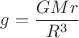 $\displaystyle g=\frac{GMr}{R^3}$