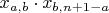 $x_{a,b} \cdot x_{b,n+1-a}$