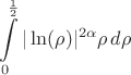 $$\int\limits_0^{\frac12} |\ln(\rho)|^{2 \alpha} \rho \, d\rho$$