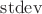 $\operatorname{stdev}$