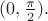 $(0, \frac{\pi}2).$