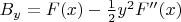 $B_y=F(x)-\frac{1}{2}y^2F''(x)$