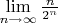 $\lim\limits_{n\to\infty} \frac{n}{2^n}$