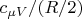 $c_{\mu V}/(R/2)$