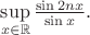 $\sup\limits_{x\in \mathbb R}\frac{\sin 2nx }{\sin x}.$