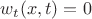 $w_{t}(x,t)=0$