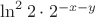 $\ln^{2}2\cdot2^{-x-y}$