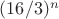 $(16/3)^n$