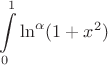 $$\int\limits_{0}^{1}\ln^\alpha(1+x^2)$$