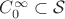 $C_0^\infty\subset\mathcal{S}$