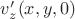 $v'_z(x,y,0)$