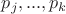 $p_j,...,p_k$