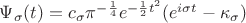 $\Psi_{\sigma}(t)=c_{\sigma}\pi^{-\frac{1}{4}}e^{-\frac{1}{2}t^{2}}(e^{i\sigma t}-\kappa_{\sigma})$