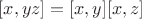 $[x,yz]=[x,y][x,z]$