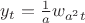 $y_t = \frac{1}{a}w_{a^2t}$