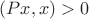 $(Px,x) > 0$