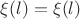 $\xi(l) = \xi(l)$