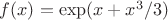 $f(x)=\exp(x+x^3/3)$