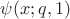 $\psi(x;q,1)$